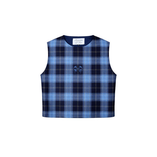 Dos Mil Blue Checkered Top