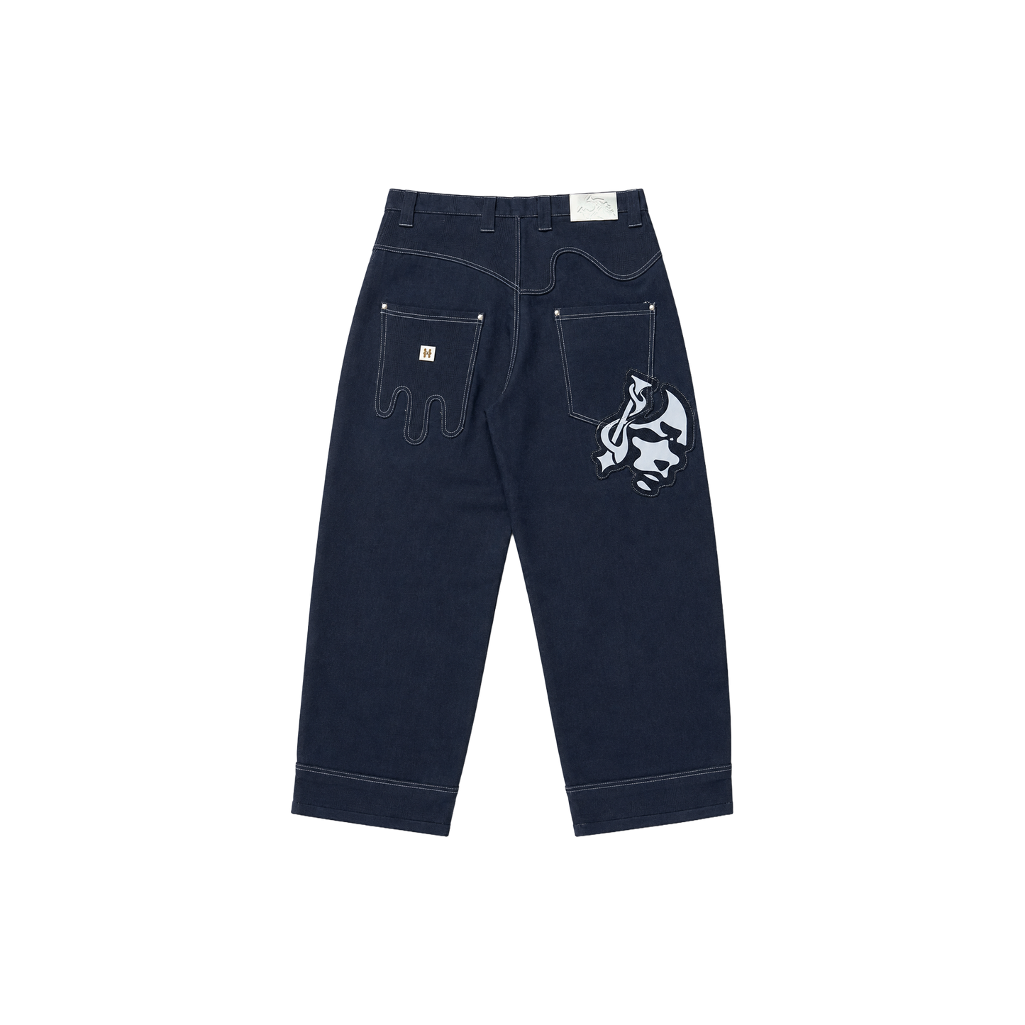 Dos Mil Blue Denim Cursive Pants
