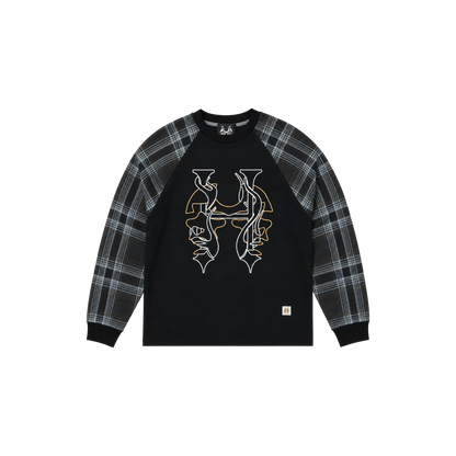 Dos Mil Raglan Top Plaid
