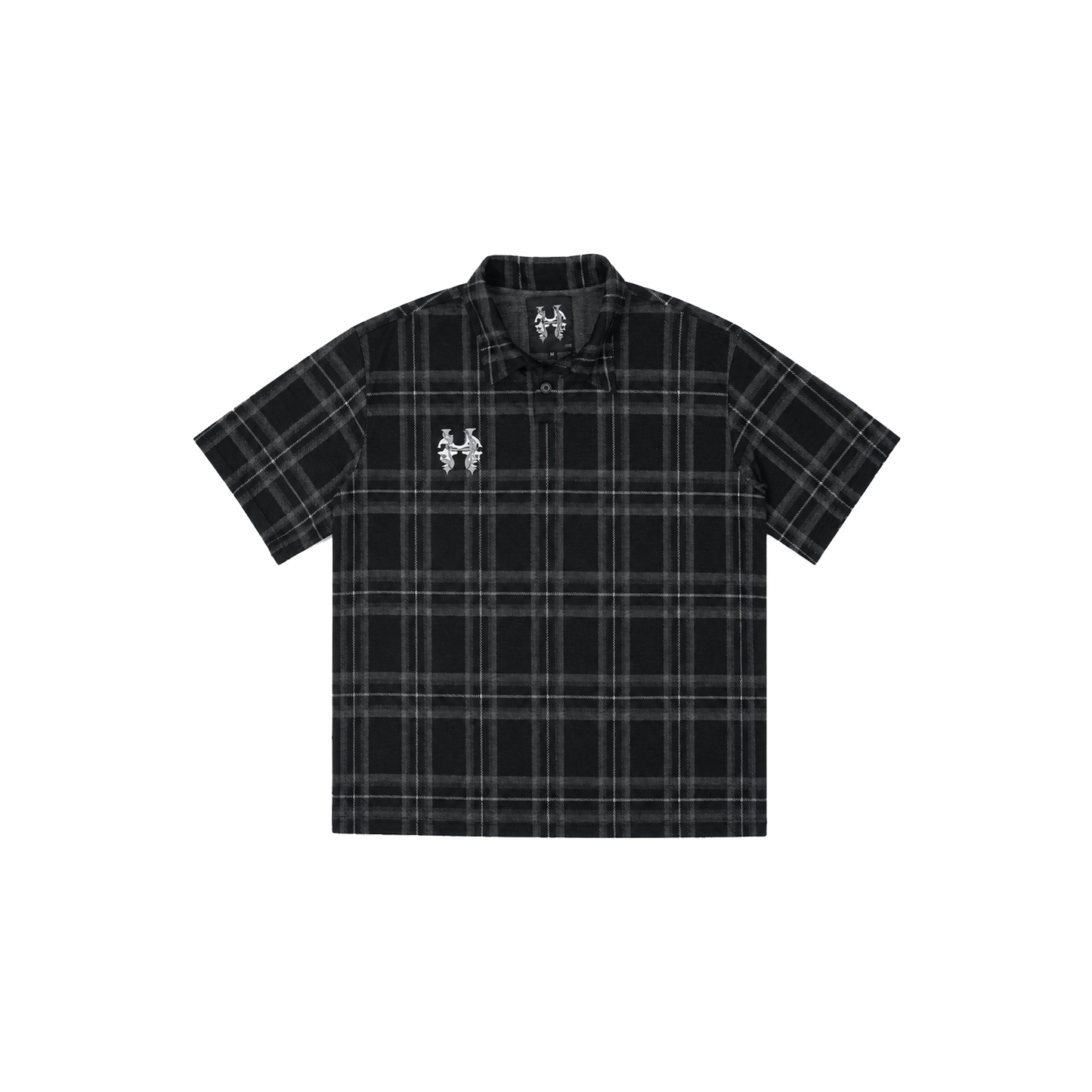 Dos Mil Black Plaid Polo Twoface Inferno Logo