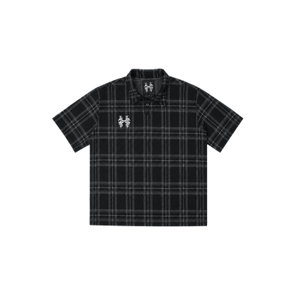 Dos Mil Black Plaid Polo Twoface Inferno Logo