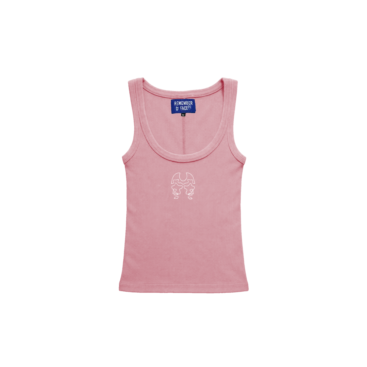 Dos Mil Curve Rib Pink Tank Top