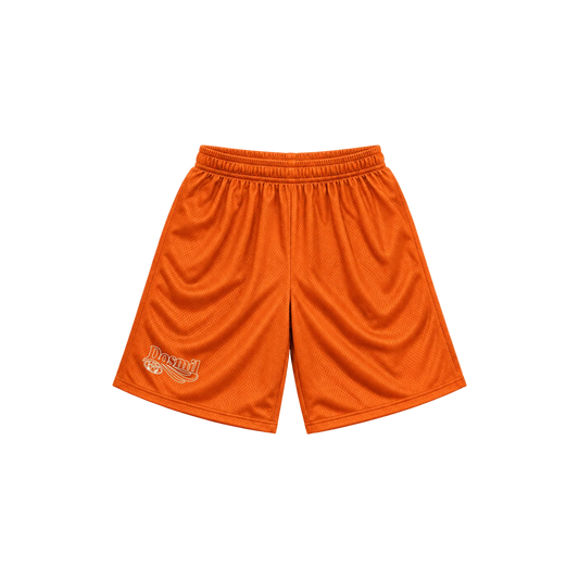 Dos Mil Orange Wave Mesh Short