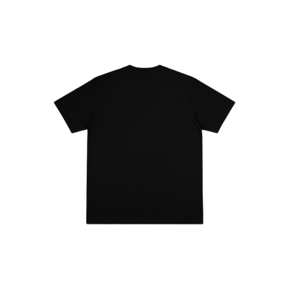 Black tee — back view