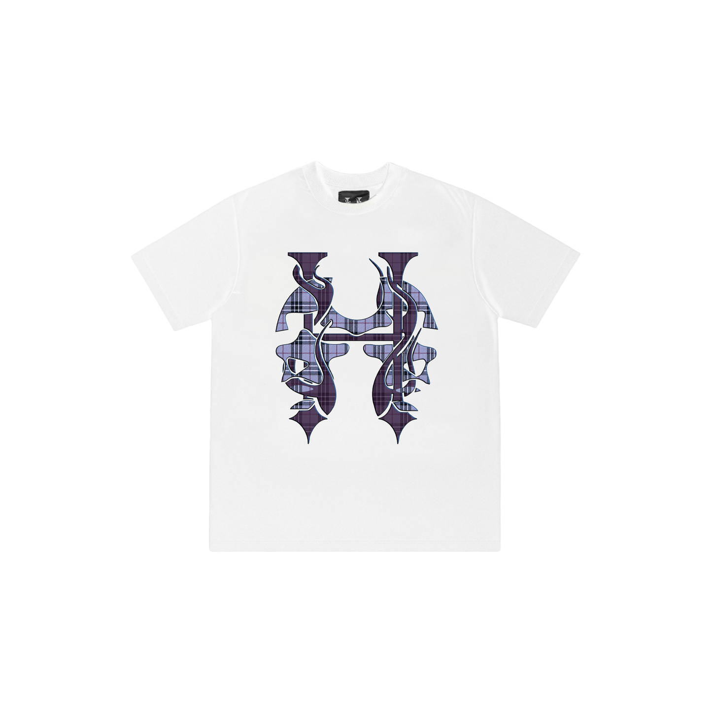 Dos Mil Purple Plaid Logo Tee