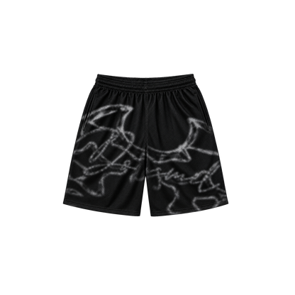 Dos Mil D'Crystal Black Mesh Short