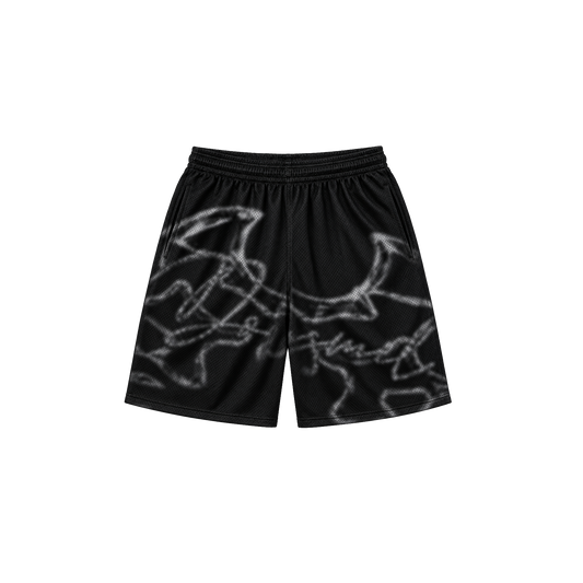 Dos Mil D'Crystal Black Mesh Short