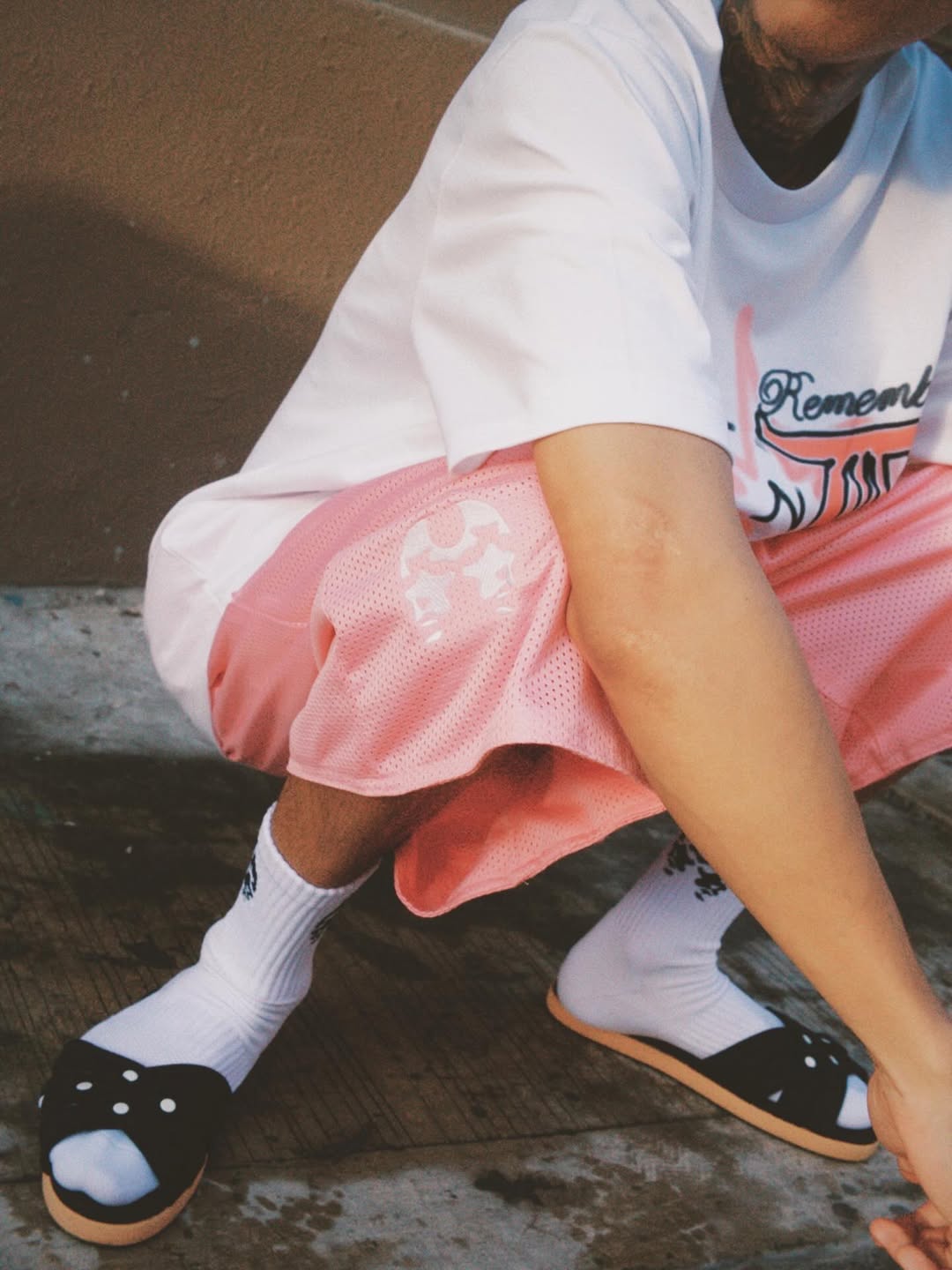 Dos Mil OG Logo Pink Mesh Short