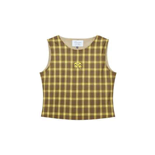 Dos Mil Yellow Checkered Top